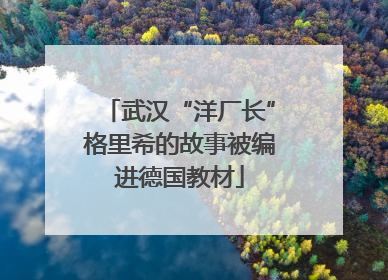 武汉“洋厂长”格里希的故事被编进德国教材