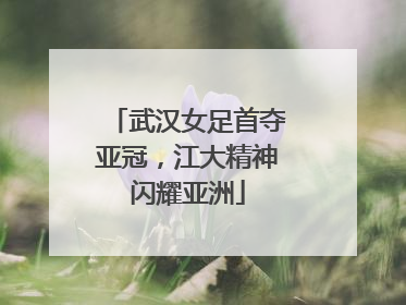 武汉女足首夺亚冠，江大精神闪耀亚洲