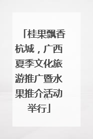 桂果飘香杭城，广西夏季文化旅游推广暨水果推介活动举行