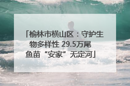 榆林市横山区：守护生物多样性 29.5万尾鱼苗“安家”无定河