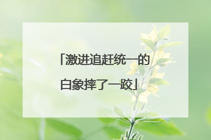 激进追赶统一的白象摔了一跤