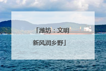 潍坊：文明新风润乡野