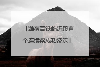 潍宿高铁临沂段首个连续梁成功浇筑