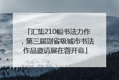 汇集210幅书法力作，第三届副省级城市书法作品邀请展在蓉开幕