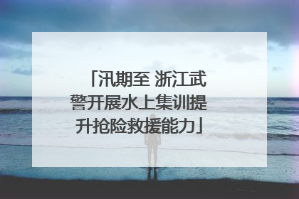 汛期至 浙江武警开展水上集训提升抢险救援能力