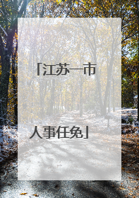 江苏一市人事任免