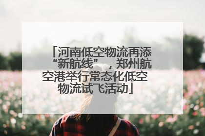 河南低空物流再添“新航线”，郑州航空港举行常态化低空物流试飞活动