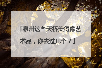 泉州这些天桥美得像艺术品，你去过几个？
