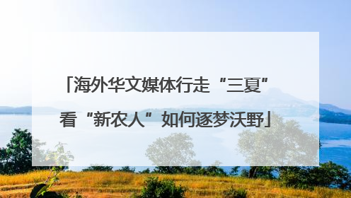 海外华文媒体行走“三夏” 看“新农人”如何逐梦沃野