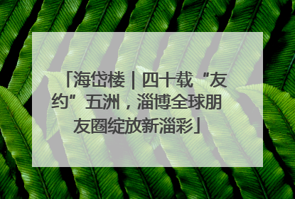 海岱楼｜四十载“友约”五洲，淄博全球朋友圈绽放新淄彩