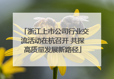 浙江上市公司行业交流活动在杭召开 共探高质量发展新路径