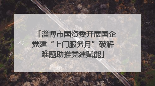 淄博市国资委开展国企党建“上门服务月”破解难题助推党建赋能
