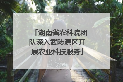 湖南省农科院团队深入武陵源区开展农业科技服务