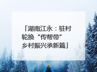湖南江永：驻村轮换“传帮带” 乡村振兴承新篇
