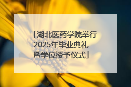 湖北医药学院举行2025年毕业典礼暨学位授予仪式