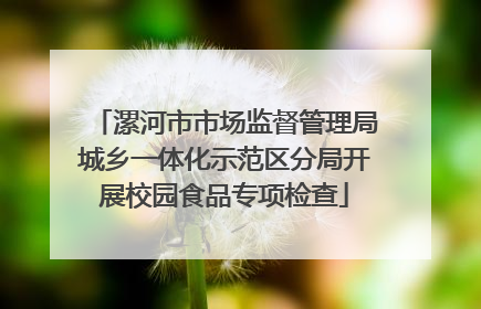 漯河市市场监督管理局城乡一体化示范区分局开展校园食品专项检查