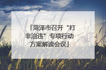 菏泽市召开“打非治违”专项行动方案解读会议