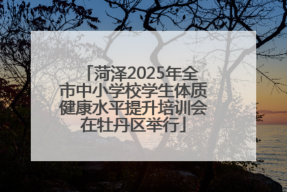 菏泽2025年全市中小学校学生体质健康水平提升培训会在牡丹区举行