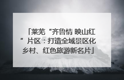 莱芜“齐鲁情 映山红”片区：打造全域景区化乡村、红色旅游新名片