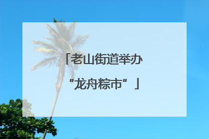 老山街道举办“龙舟粽市”