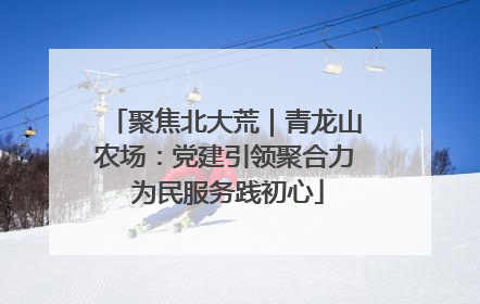 聚焦北大荒｜青龙山农场：党建引领聚合力 为民服务践初心