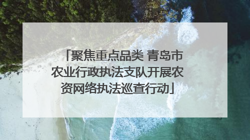 聚焦重点品类 青岛市农业行政执法支队开展农资网络执法巡查行动