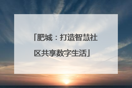肥城：打造智慧社区共享数字生活