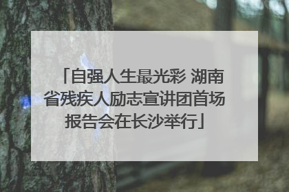 自强人生最光彩 湖南省残疾人励志宣讲团首场报告会在长沙举行