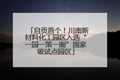 自贡首个！川南新材料化工园区入选“一园一策一图”国家级试点园区