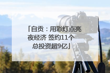 自贡：用彩灯点亮夜经济 签约11个总投资超9亿