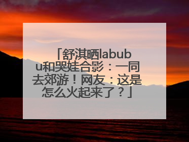 舒淇晒labubu和哭娃合影：一同去郊游！网友：这是怎么火起来了？
