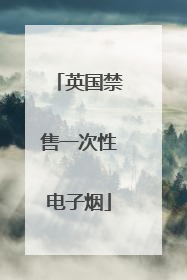 英国禁售一次性电子烟