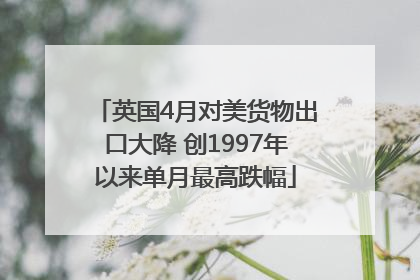 英国4月对美货物出口大降 创1997年以来单月最高跌幅