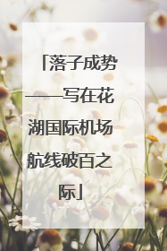 落子成势——写在花湖国际机场航线破百之际