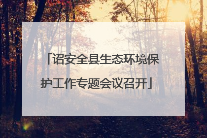 诏安全县生态环境保护工作专题会议召开