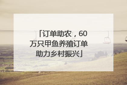 订单助农，60万只甲鱼养殖订单助力乡村振兴