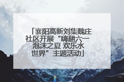 襄阳高新刘集魏庄社区开展“嗨翻六一 泡沫之夏 欢乐水世界”主题活动