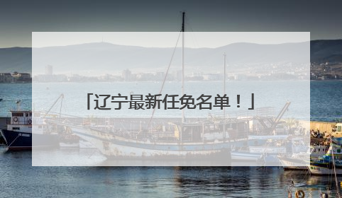 辽宁最新任免名单！