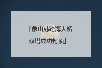 象山港跨海大桥双塔成功封顶