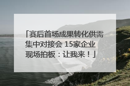 赛后首场成果转化供需集中对接会 15家企业现场拍板：让我来！