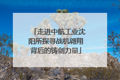 走进中航工业沈阳所探寻战机翱翔背后的铸剑力量