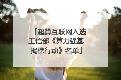 超算互联网入选工信部《算力强基揭榜行动》名单