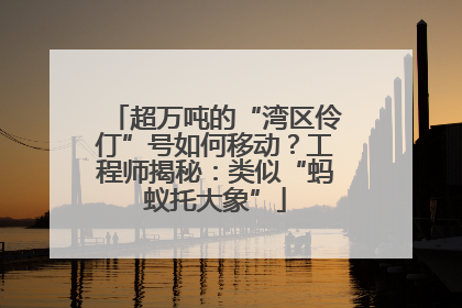 超万吨的“湾区伶仃”号如何移动？工程师揭秘：类似“蚂蚁托大象”
