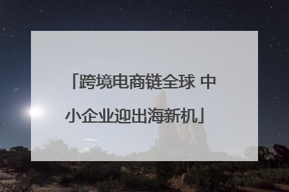 跨境电商链全球 中小企业迎出海新机