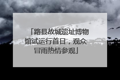 路县故城遗址博物馆试运行首日，观众冒雨热情参观