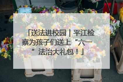 送法进校园｜平江检察为孩子们送上“六一”法治大礼包！