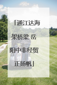通江达海架桥梁 岳阳中非经贸正扬帆