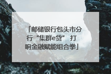 邮储银行包头市分行“集群e贷” 打响金融赋能组合拳