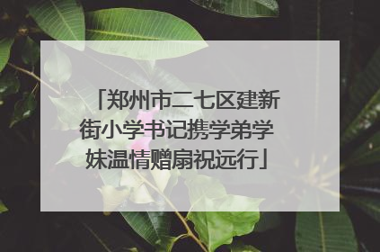 郑州市二七区建新街小学书记携学弟学妹温情赠扇祝远行