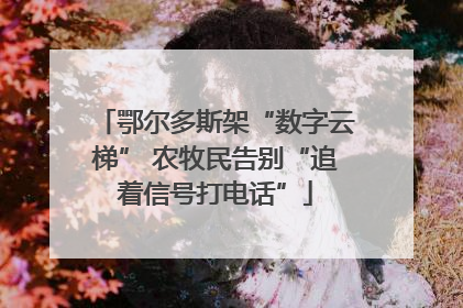 鄂尔多斯架“数字云梯” 农牧民告别“追着信号打电话”